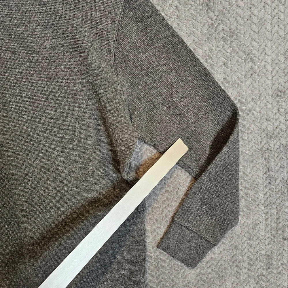 Polo Ralph Lauren Mens Gray Waffle Knit Thermal Long‎ Sleeve Sleepwear Shirt M